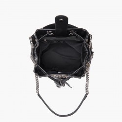 La Carrie - Bag secchiello mirror bucket nero bronzo - 22M-EM-112-SYN_BL-CFU
