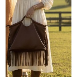 Borsa Shopper Marrone con...