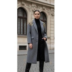 Cappotto Lungo Grigio con...