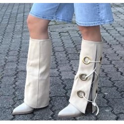 Aligia - Stivali Alti Beige...