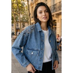 Giacca di Jeans Embellished