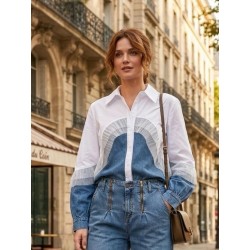 Blusa Bicolore Effetto...